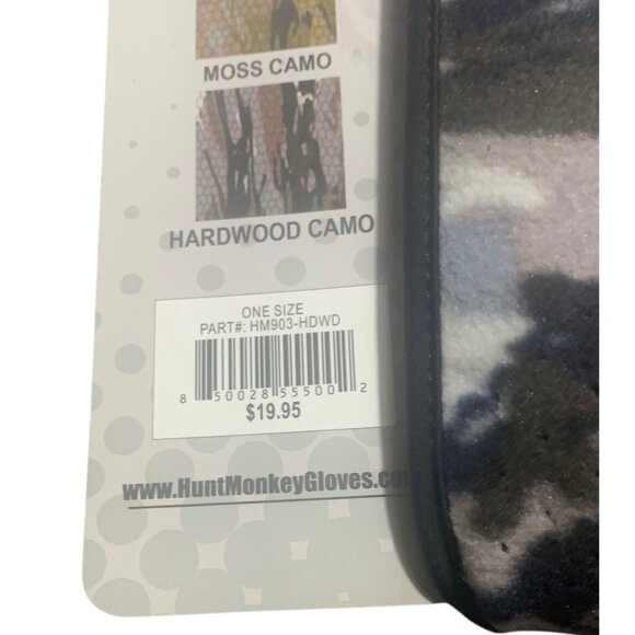 HUNT MONKEY Black + Gray Camo Conceal Fleece Face Guard NWT One Size - Picture 5 of 5
